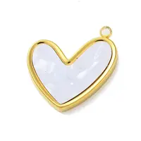 304 Stainless Steel with Synthetic Shell Pendants