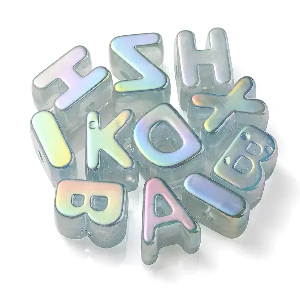 Opaque Rainbow Iridescent Acrylic Beads