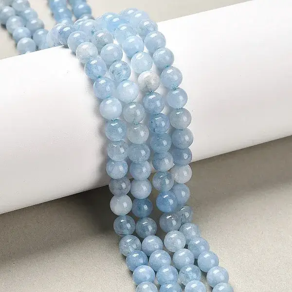 Dyed Natural White Jade Beads Strands