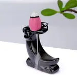 Moon Shape Ceramics Ornaments Backflow Incense Mini Incense Burner Decorative Gifts