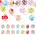 14Pcs 7 Colors Handmade Foil Lampwork Beads
