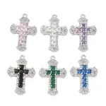 Brass Micro Pave Cubic Zirconia Pendants