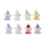 8Pcs 8 Colors Glass Pendants