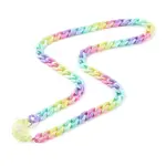 Personalized Rainbow Acrylic Curb Chain Necklaces