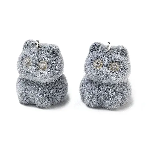 Flocking Opaque Resin Pendants