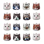 60Pcs 6 Colors Zinc Alloy Enamel Pendants