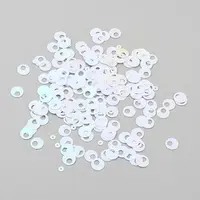 250Pcs Iridescent PVC Paillette/Sequin Links