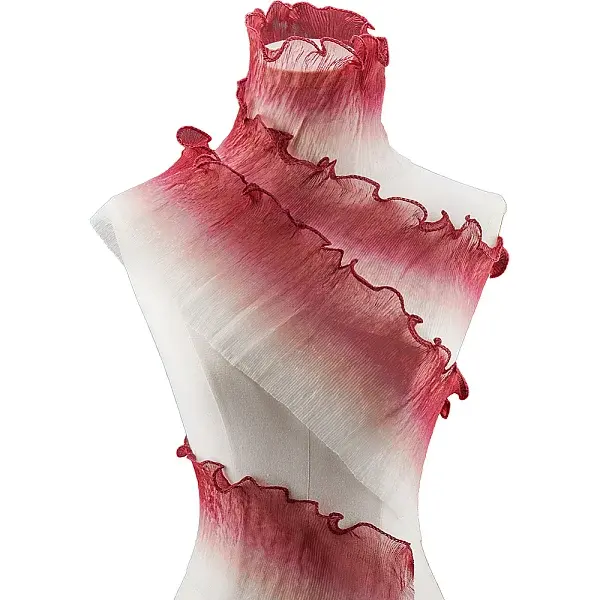 5Yards Polyester Pleated Lace Trim Ribbon