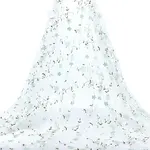6 Yards Flower Pattern Milk Fiber Mesh Fabric