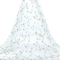 6 Yards Flower Pattern Milk Fiber Mesh Fabric