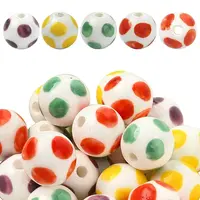 20Pcs 4 Colors Handmade Porcelain Beads