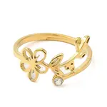 304 Stainless Steel with  Cubic Zirconia Adjustable Rings