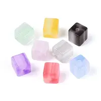 Opaque Resin Cube Beads