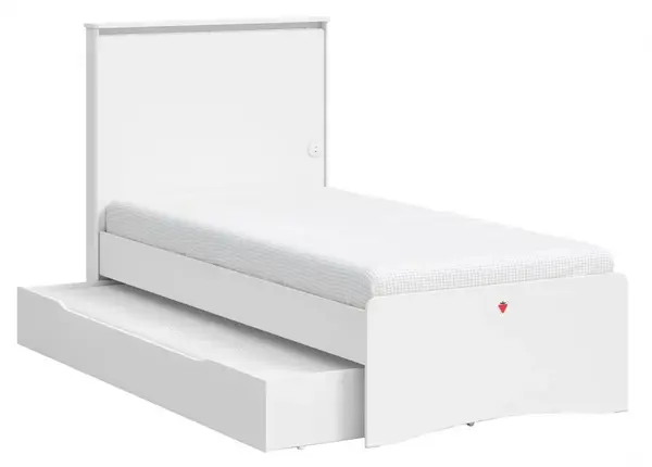 Študentská posteľ 100x200cm s prístelkou vendella - biela