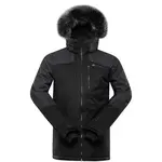 ALPINE PRO OLAD Pánska lyžiarska bunda, čierna, veľkosť