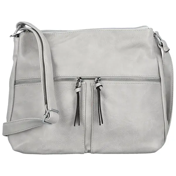 Dámská crossbody kabelka světle šedá - Firenze Bessy
