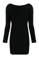 Černé mini šaty s dlouhými rukávy