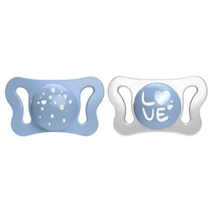 Chicco Dudlík Physio Micro silikonový 0-2m kluk 2 ks