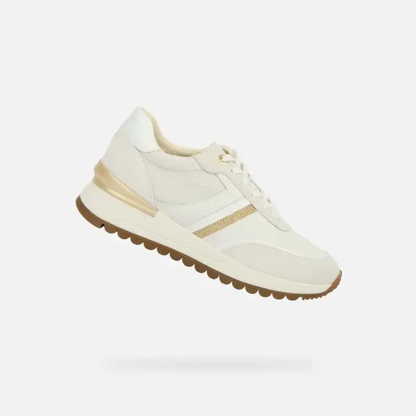 Cream women's sneakers Geox Desya - Women's