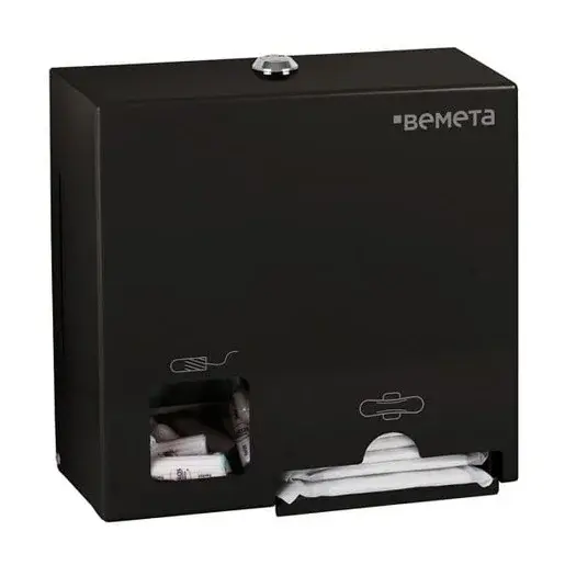 Zásobník na tampóny a vložky Bemeta čierna nerez 101403276