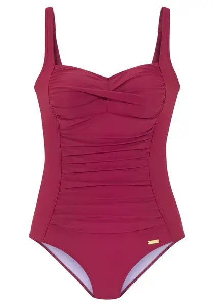 LASCANA Jednodielne plavky  čerešňová