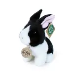 Plyšový králík bílo-černý sedící 16 cm ECO-FRIENDLY