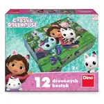 Dřevěné licenční kostky Gabby's Dollhouse - 12 kostek