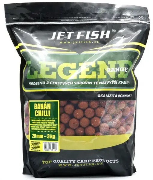 Jet fish boilie legend range banán chilli - 3 kg 24 mm