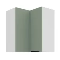 Horní rohová skříňka Aria 60x60 GN-72 2F (90°) Barva korpusu: Bílá, Barva dvířek: SA - Aquamarine AFM