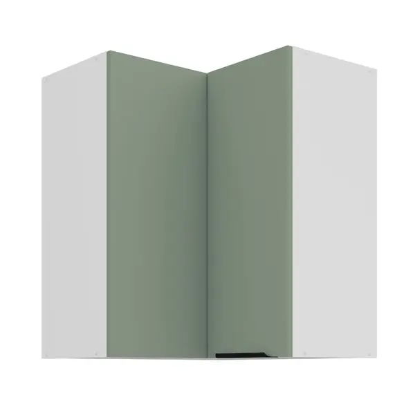 Horní rohová skříňka Aria 60x60 GN-72 2F (90°) Barva korpusu: Bílá, Barva dvířek: SA - Aquamarine AFM