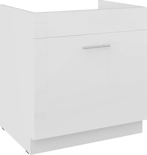 Spodní skříňka pod dřez Lara 80 ZL 1S BB - Premium Box Barva korpusu: Bílá, Barva dvířek: Bílý lesk