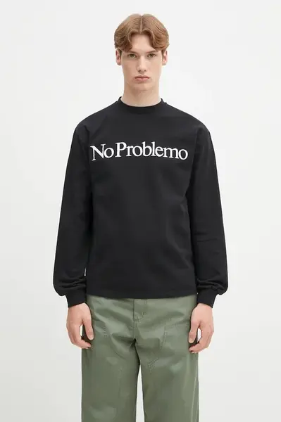 Bavlněné tričko s dlouhým rukávem No Problemo No Problemo LS Tee