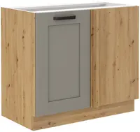 Spodní rohová skříňka Luna 105 ND 1F BB Barva korpusu: Dub artisan, Barva dvířek: Clay Grey