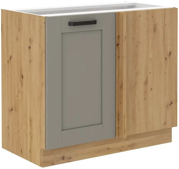 Spodní rohová skříňka Luna 105 ND 1F BB Barva korpusu: Dub artisan, Barva dvířek: Clay Grey