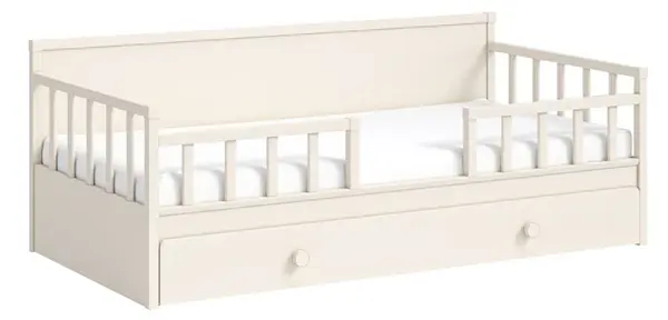 Detská posteľ 100x200cm s prístelkou/zásuvkou beauty - béžová