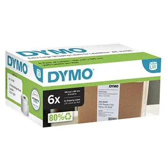 Dymo 2128307, 159mm x 104mm, velké, bílé, originální papírové štítky, 6 x 220 ks
