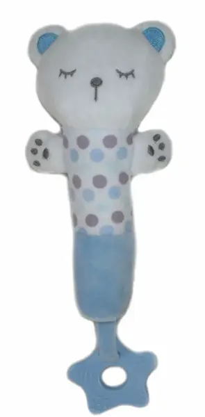 Chrastítko zvířátko modré – 18 cm