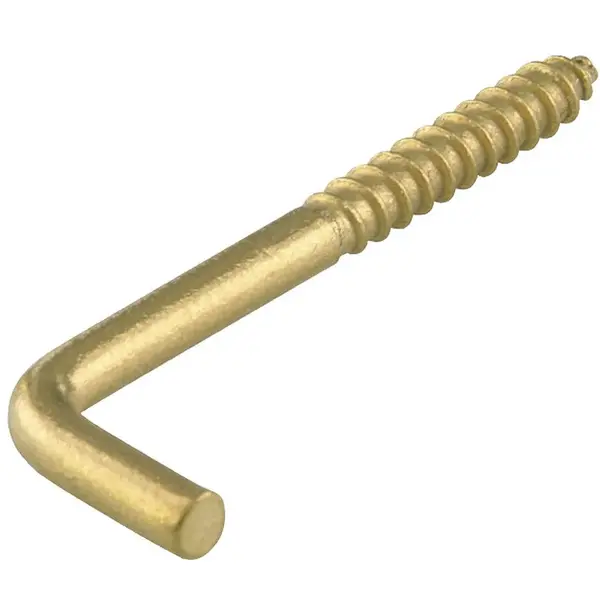 Skrutkovací hák mosadz 30 x 2,8 mm