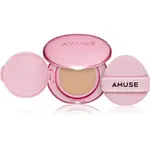 AMUSE Dew Power Vegan Cushion dlhotrvajúci make-up v hubke pre rozjasnenie a vyhladenie pleti odtieň 02 Healthy 15 g