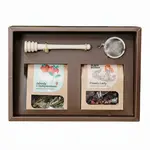 Luxusná darčeková krabička s 2x sypaným čajom, naberačkou na med a sitkom