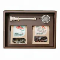 Luxusná darčeková krabička s 2x sypaným čajom, naberačkou na med a sitkom