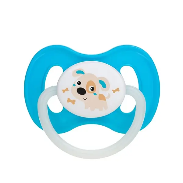 CANPOL BABIES Bunny&Company dudlík kaučukový třešinka 0-6m modrý 1 kus