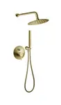 Novaservis Ferro Ciriculus - Sprchový set s batériou pod omietku, s telesom, priemer 20 cm, kefované zlato BCK7PBG-SET1-S