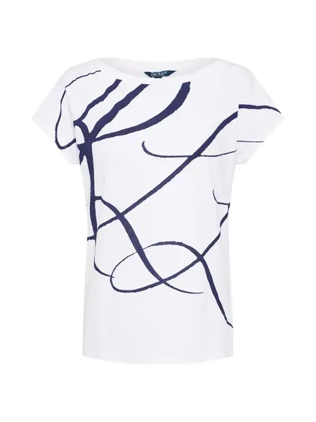 Lauren Ralph Lauren Tričko 'GRIETA'  tmavomodrá / biela