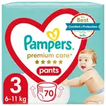 PAMPERS Premium Care Pants Plenkové kalhotky vel. 3, 6-11 kg, 70 ks