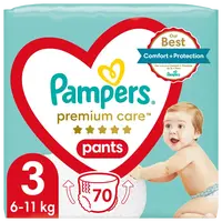 PAMPERS Premium Care Pants Plenkové kalhotky vel. 3, 6-11 kg, 70 ks