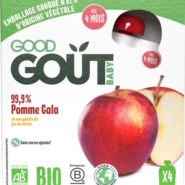GOOD GOÛT BIO Jablko 4 x 85 g