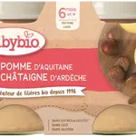 BABYBIO jablko s kaštanovým pyré 2 x 130 g