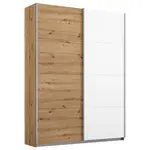 Rauch Möbel SKŘÍŇ S POSOUVACÍMI DVEŘMI, bílá, dub artisan, 136/197/61 cm