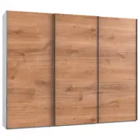 MID.YOU SKŘÍŇ S POSOUVACÍMI DVEŘMI, bílá, barvy dubu, 300/236/65 cm